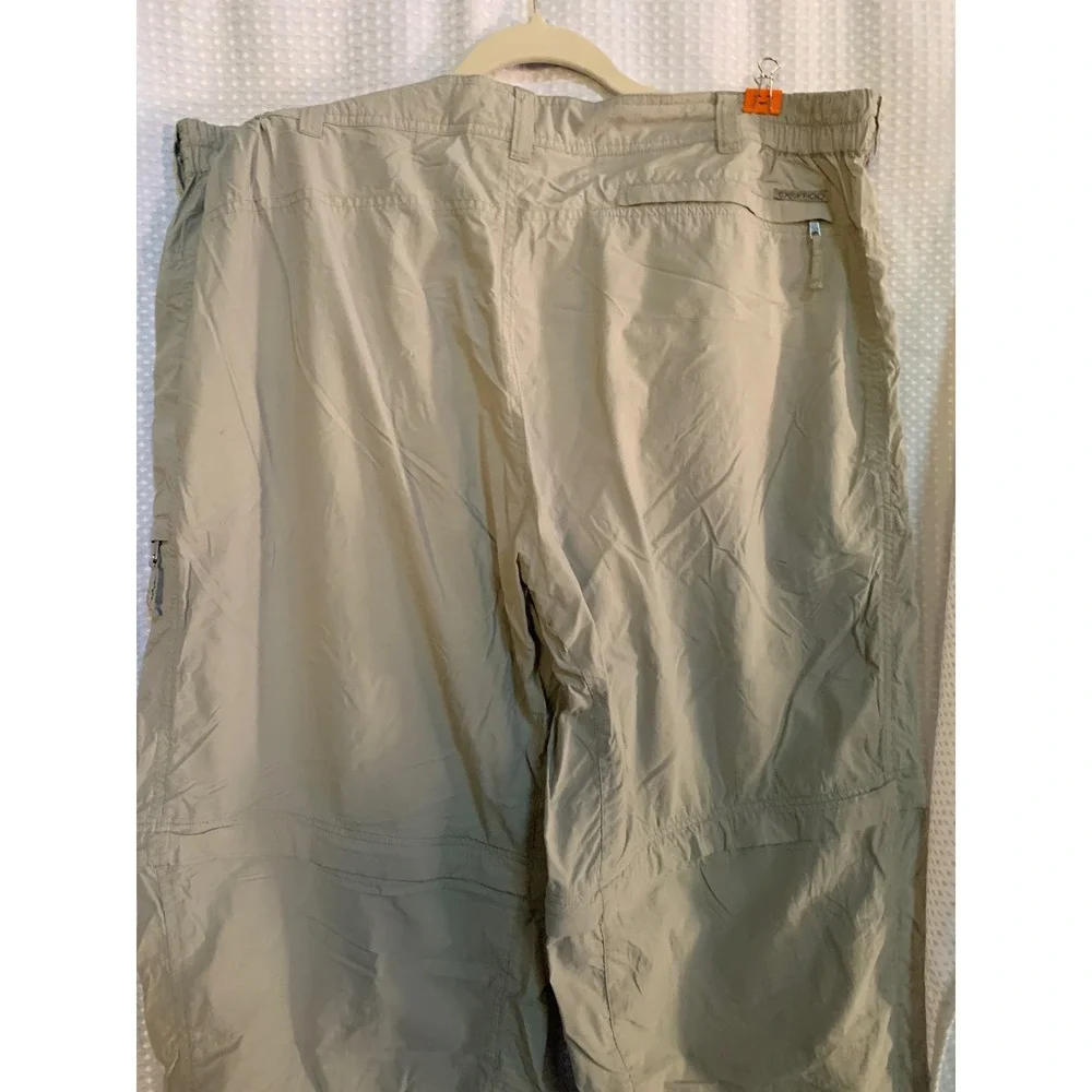 ExOfficio Insect Shield Convertible Hiking Pants Mens‎ 40x30 Khaki Tan Zip Off